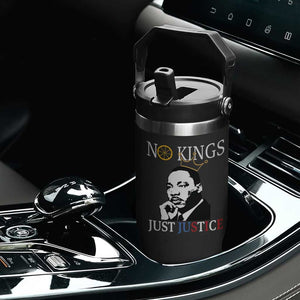 Martin Luther King Jr Flip Straw Tumbler No Kings Just Justice TS14 Print Your Wear