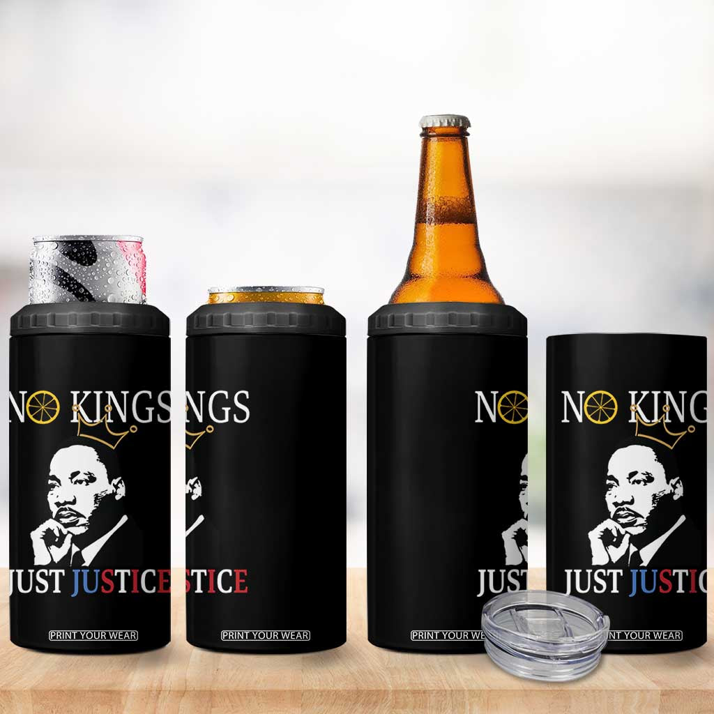 Martin Luther King Jr 4 in 1 Can Cooler Tumbler No Kings Just Justice TS14 Print Your Wear