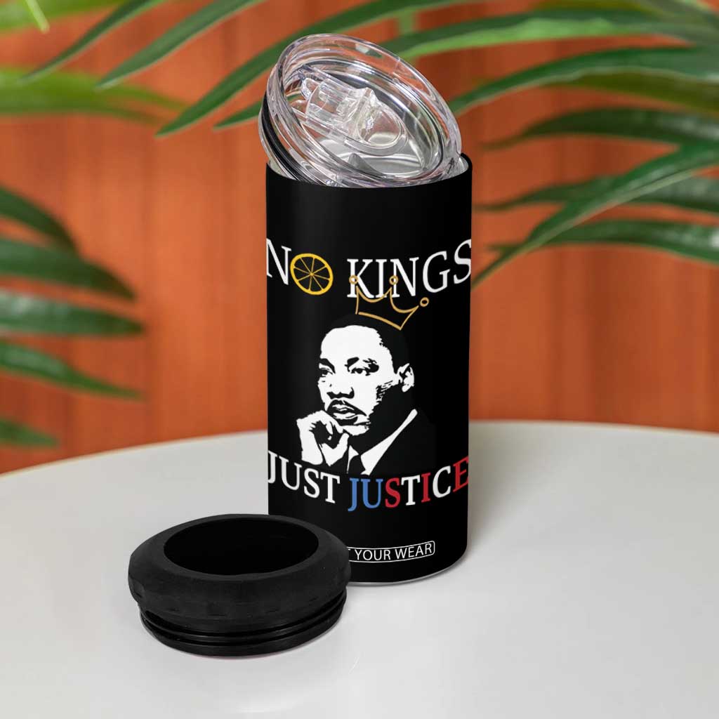 Martin Luther King Jr 4 in 1 Can Cooler Tumbler No Kings Just Justice TS14 Print Your Wear