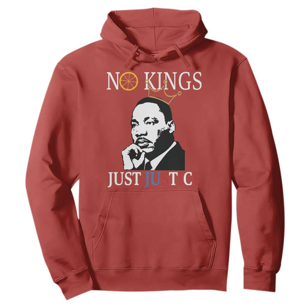 Martin Luther King Jr Hoodie No Kings Just Justice TS14 Red Print Your Wear