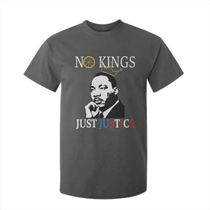Martin Luther King Jr T Shirt For Kid No Kings Just Justice TS14 Dark Heather Print Your Wear