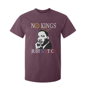 Martin Luther King Jr T Shirt For Kid No Kings Just Justice TS14 Maroon Print Your Wear