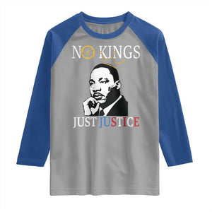 Martin Luther King Jr Raglan Shirt No Kings Just Justice TS14 Sport Gray Royal Print Your Wear