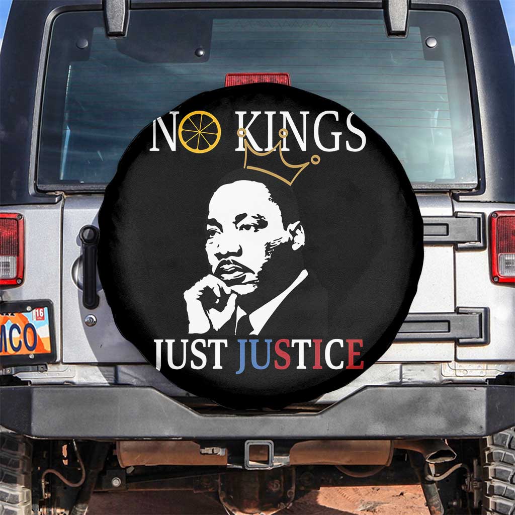 Martin Luther King Jr Spare Tire Cover No Kings Just Justice TS14 No hole Black Print Your Wear