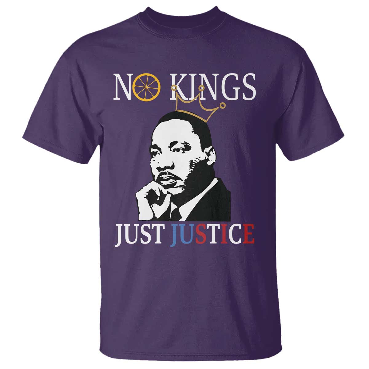 Martin Luther King Jr T Shirt No Kings Just Justice TS14 Purple Print Your Wear