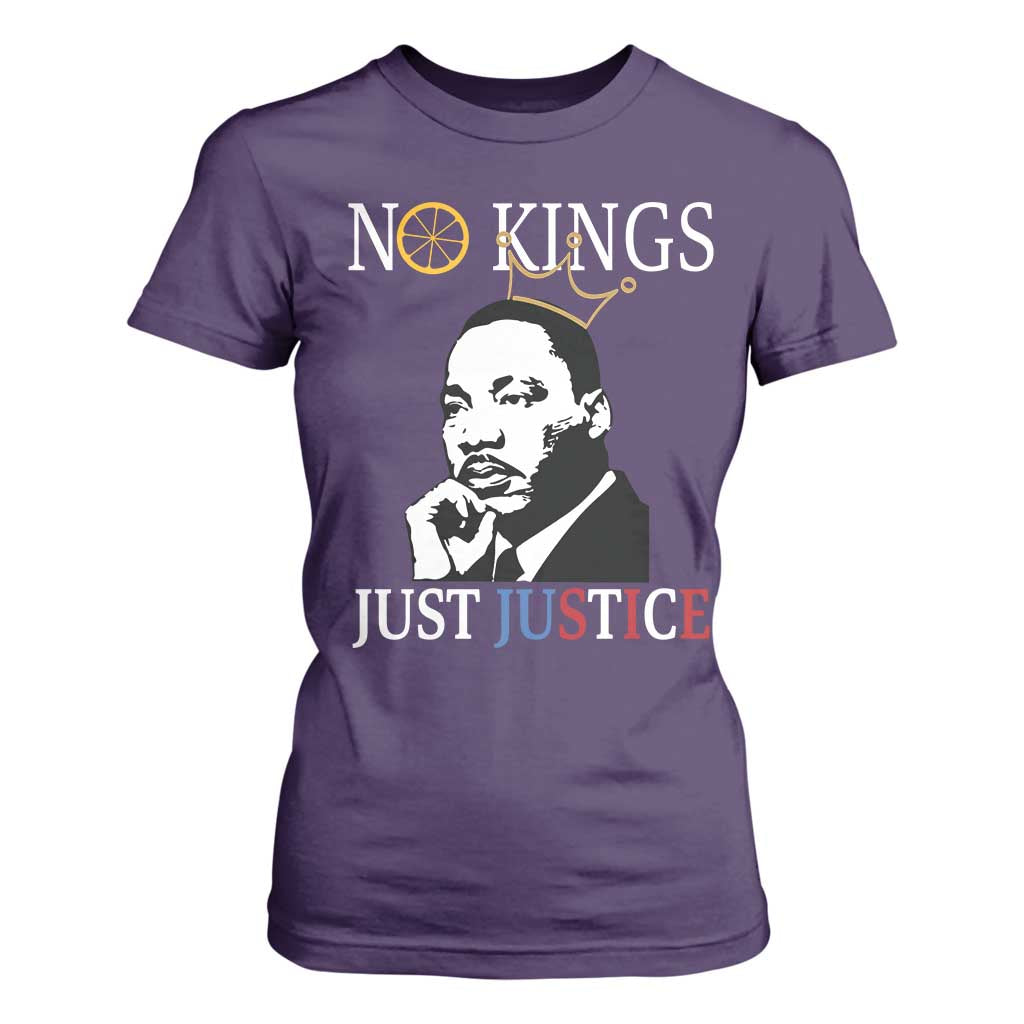Martin Luther King Jr T Shirt For Women No Kings Just Justice TS14 Purple Print Your Wear