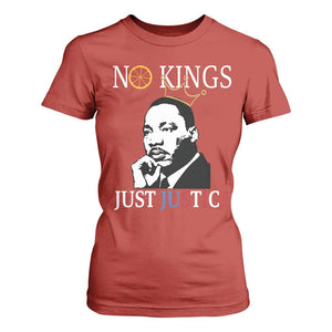 Martin Luther King Jr T Shirt For Women No Kings Just Justice TS14 Red Print Your Wear