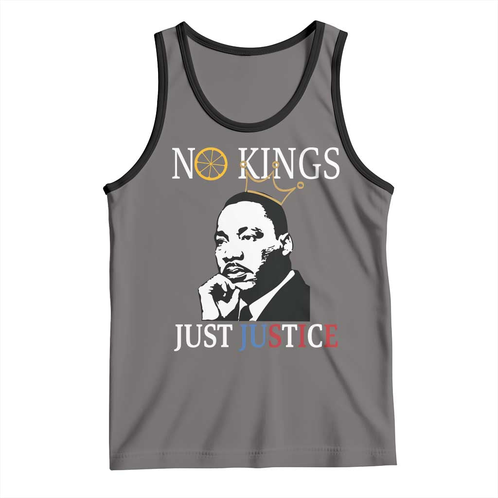 Martin Luther King Jr Tank Top No Kings Just Justice TS14 Deep Heather Black Print Your Wear