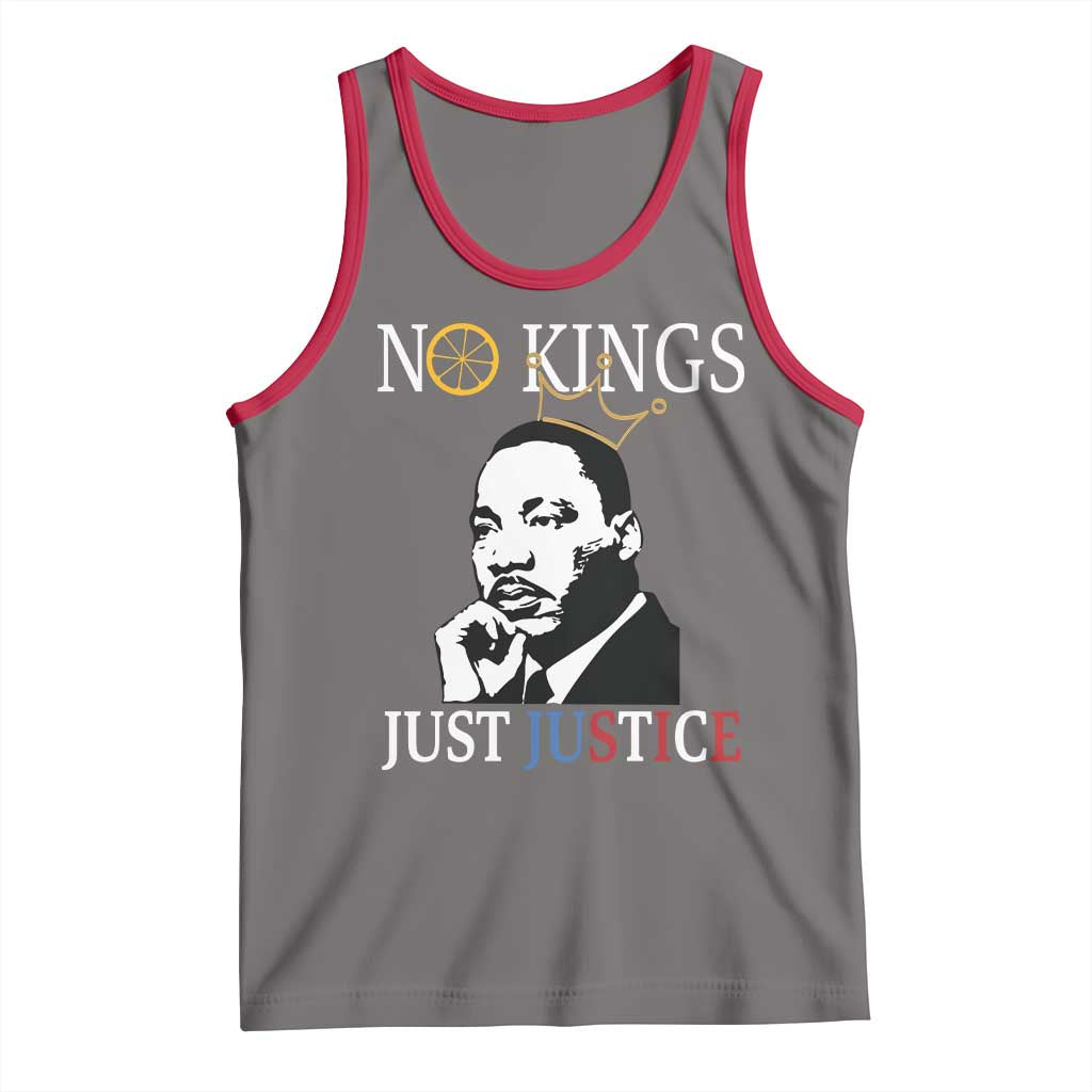 Martin Luther King Jr Tank Top No Kings Just Justice TS14 Deep Heather Red Print Your Wear