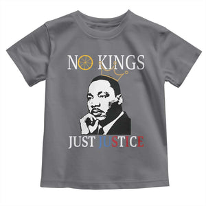 Martin Luther King Jr Toddler T Shirt No Kings Just Justice TS14 Charcoal Print Your Wear