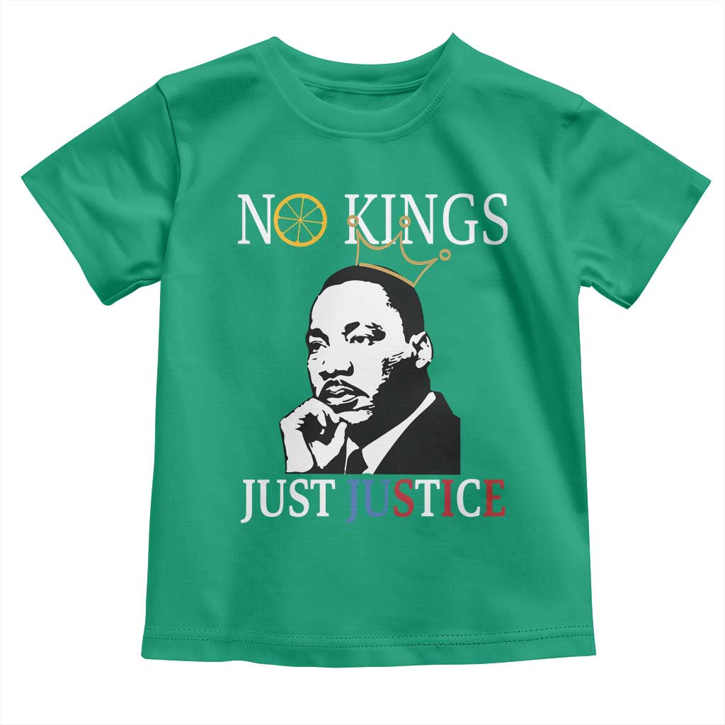 Martin Luther King Jr Toddler T Shirt No Kings Just Justice TS14 Irish Green Print Your Wear