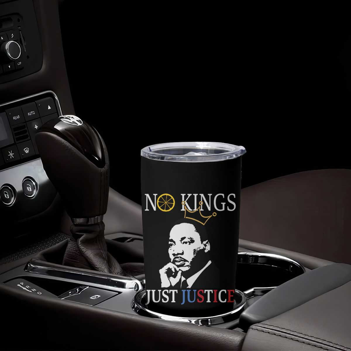 Martin Luther King Jr Tumbler Cup No Kings Just Justice TS14 Print Your Wear