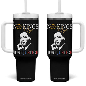 Martin Luther King Jr Tumbler With Handle No Kings Just Justice TS14 One Size: 40 oz Black Print Your Wear