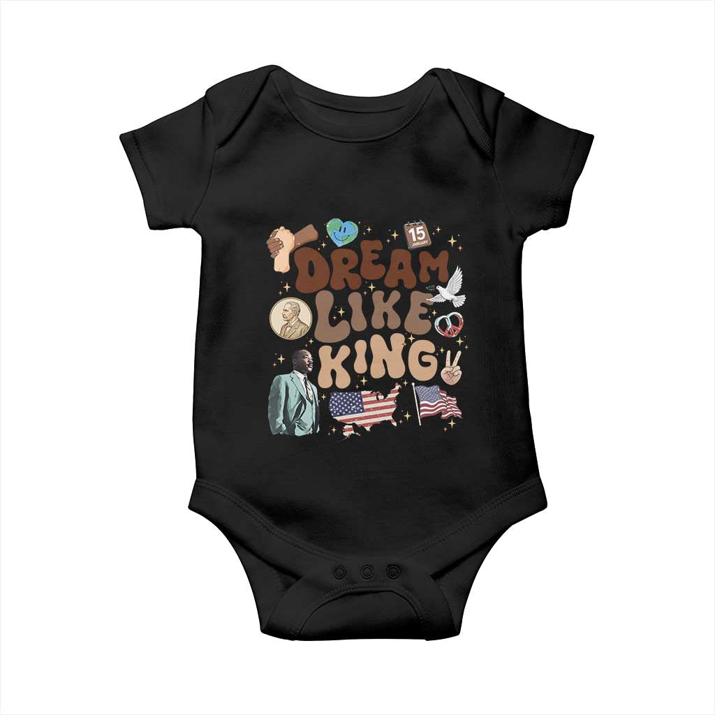 Martin Luther King Jr Baby Onesie Black History Melanin African American TS14 Black Print Your Wear