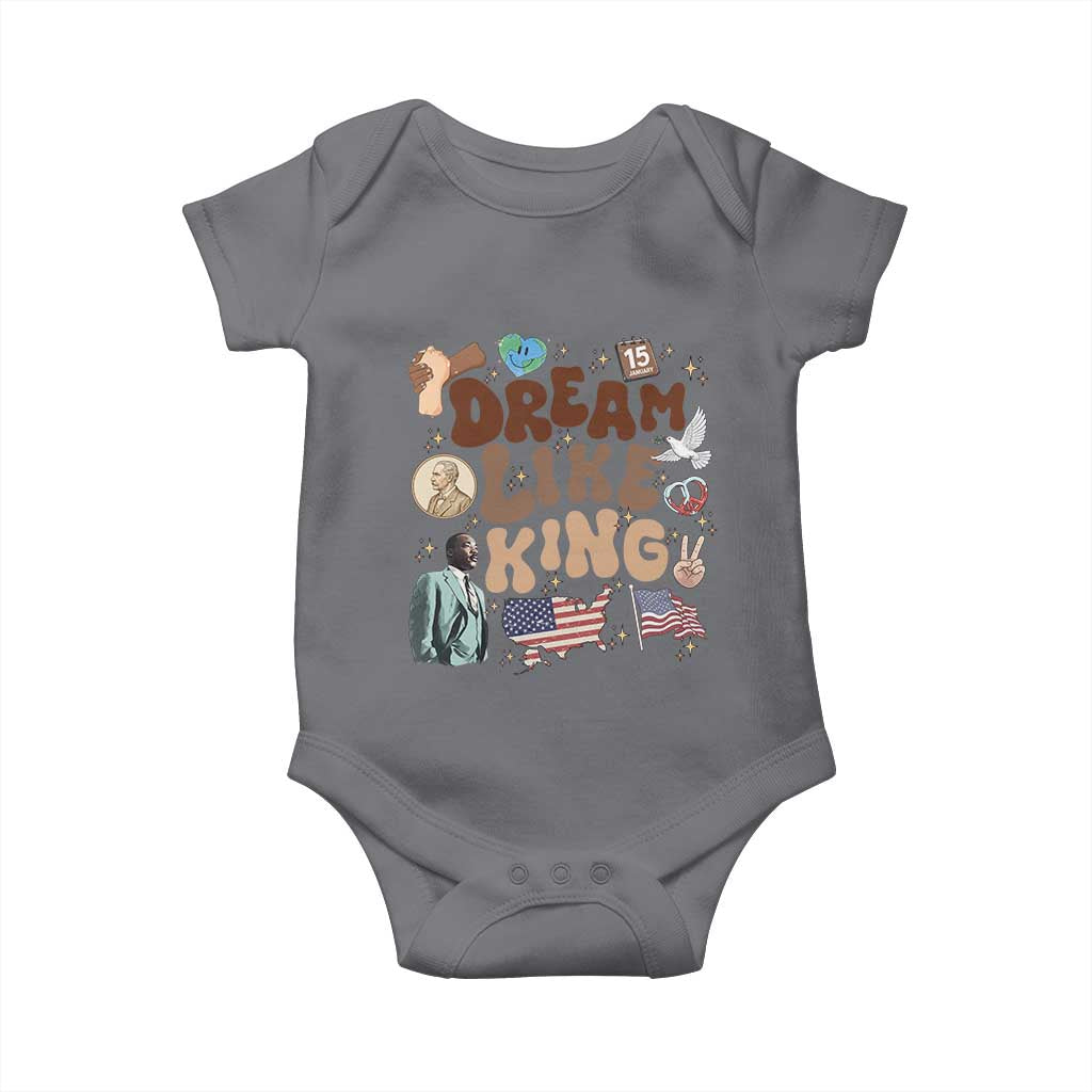 Martin Luther King Jr Baby Onesie Black History Melanin African American TS14 Charcoal Print Your Wear