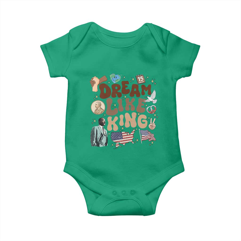 Martin Luther King Jr Baby Onesie Black History Melanin African American TS14 Irish Green Print Your Wear