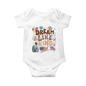 Martin Luther King Jr Baby Onesie Black History Melanin African American TS14 White Print Your Wear