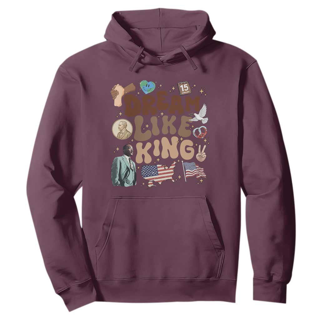 Martin Luther King Jr Hoodie Black History Melanin African American TS14 Maroon Print Your Wear