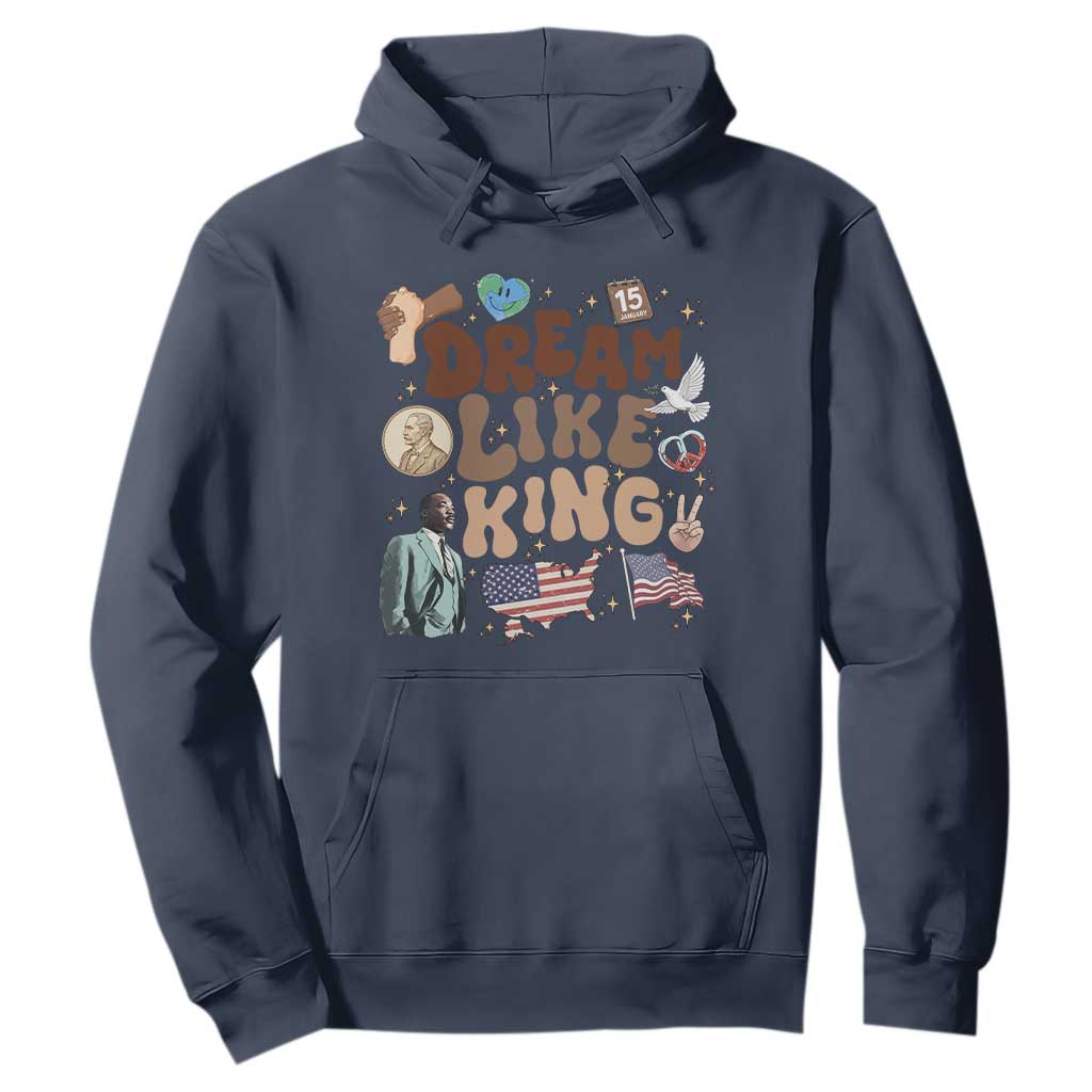 Martin Luther King Jr Hoodie Black History Melanin African American TS14 Navy Print Your Wear