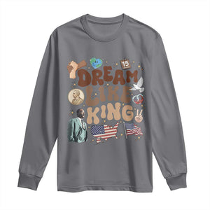 Martin Luther King Jr Long Sleeve Shirt Black History Melanin African American TS14 Charcoal Print Your Wear