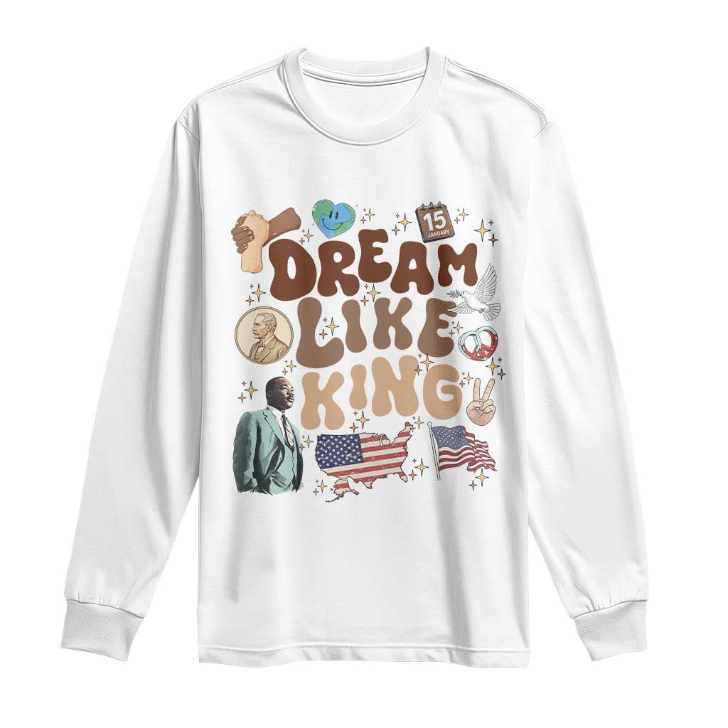 Martin Luther King Jr Long Sleeve Shirt Black History Melanin African American TS14 White Print Your Wear