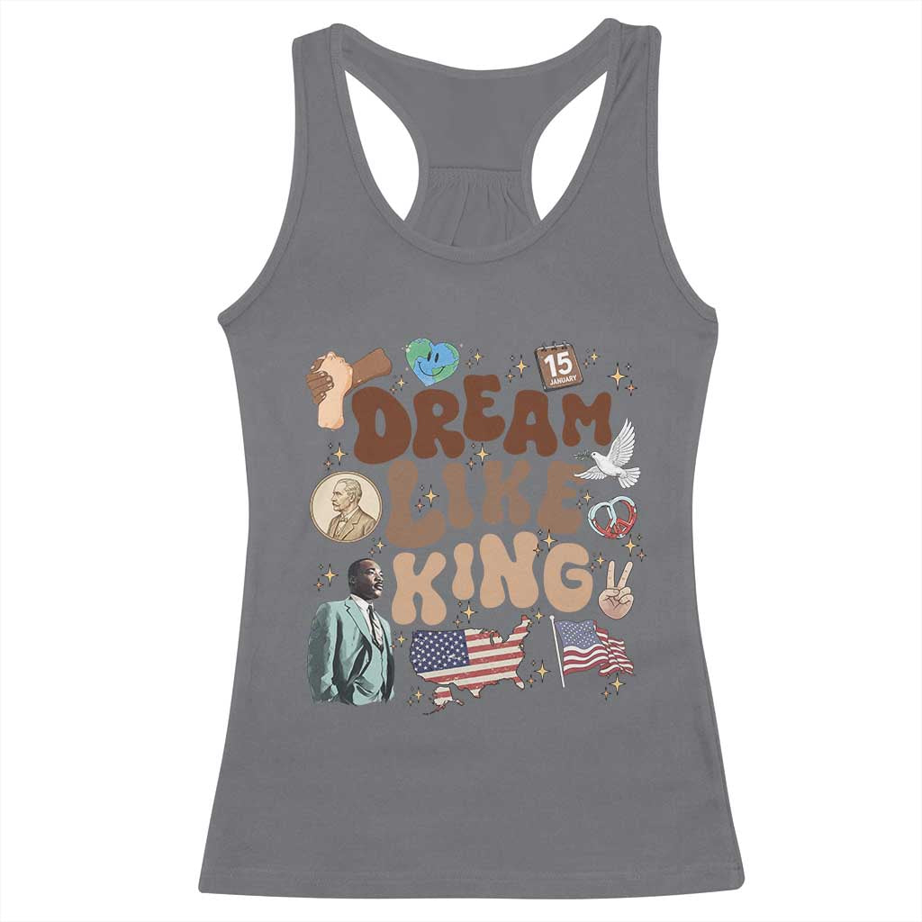 Martin Luther King Jr Racerback Tank Top Black History Melanin African American TS14 Charcoal Print Your Wear