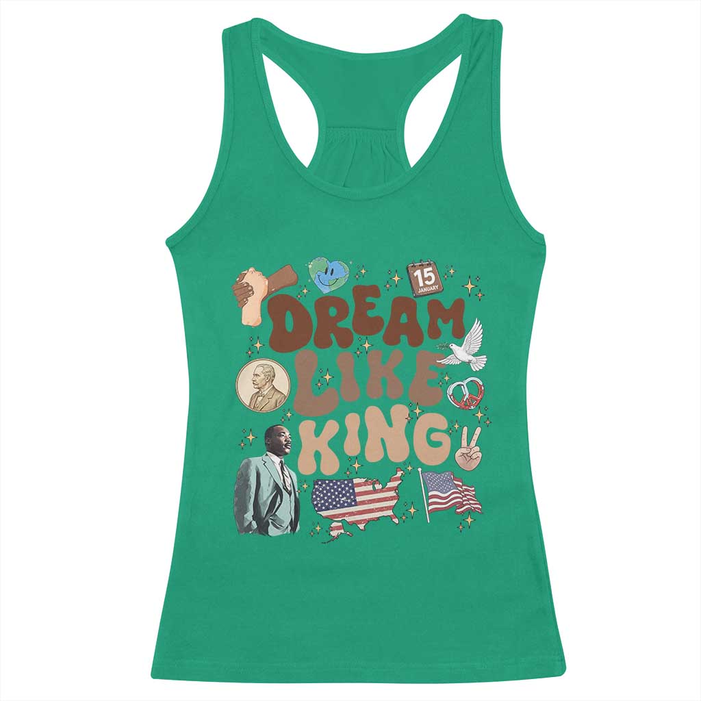 Martin Luther King Jr Racerback Tank Top Black History Melanin African American TS14 Irish Green Print Your Wear