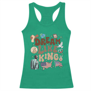 Martin Luther King Jr Racerback Tank Top Black History Melanin African American TS14 Irish Green Print Your Wear