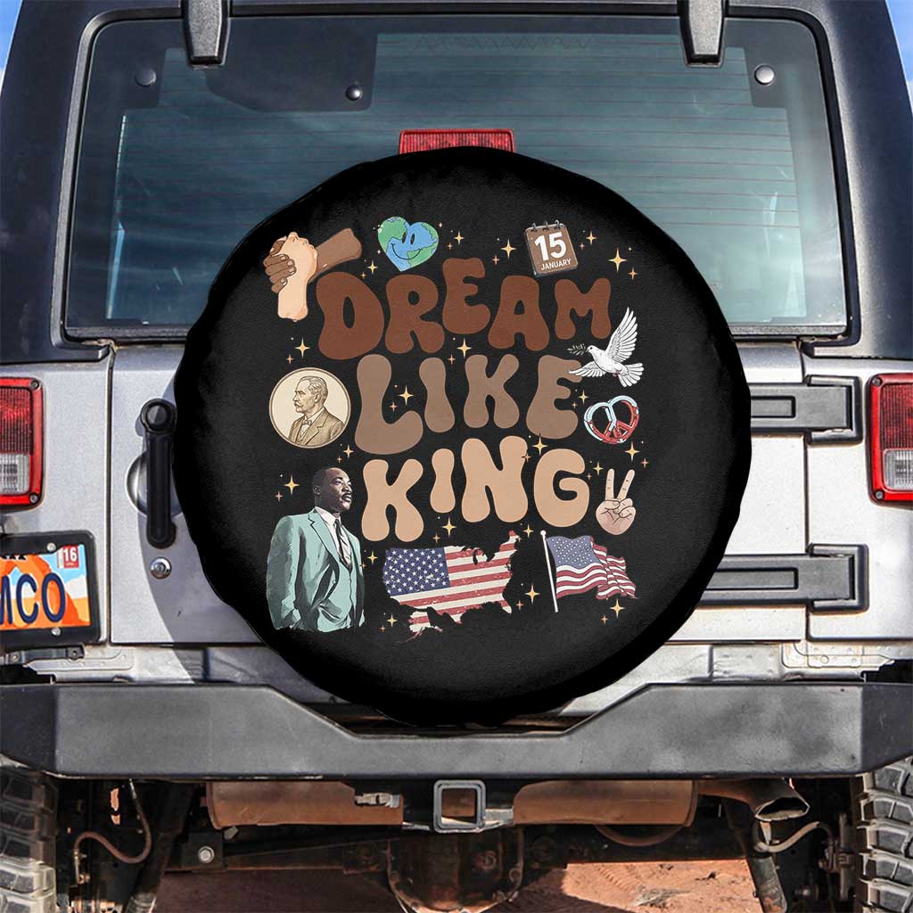 Martin Luther King Jr Spare Tire Cover Black History Melanin African American TS14 No hole Black Print Your Wear