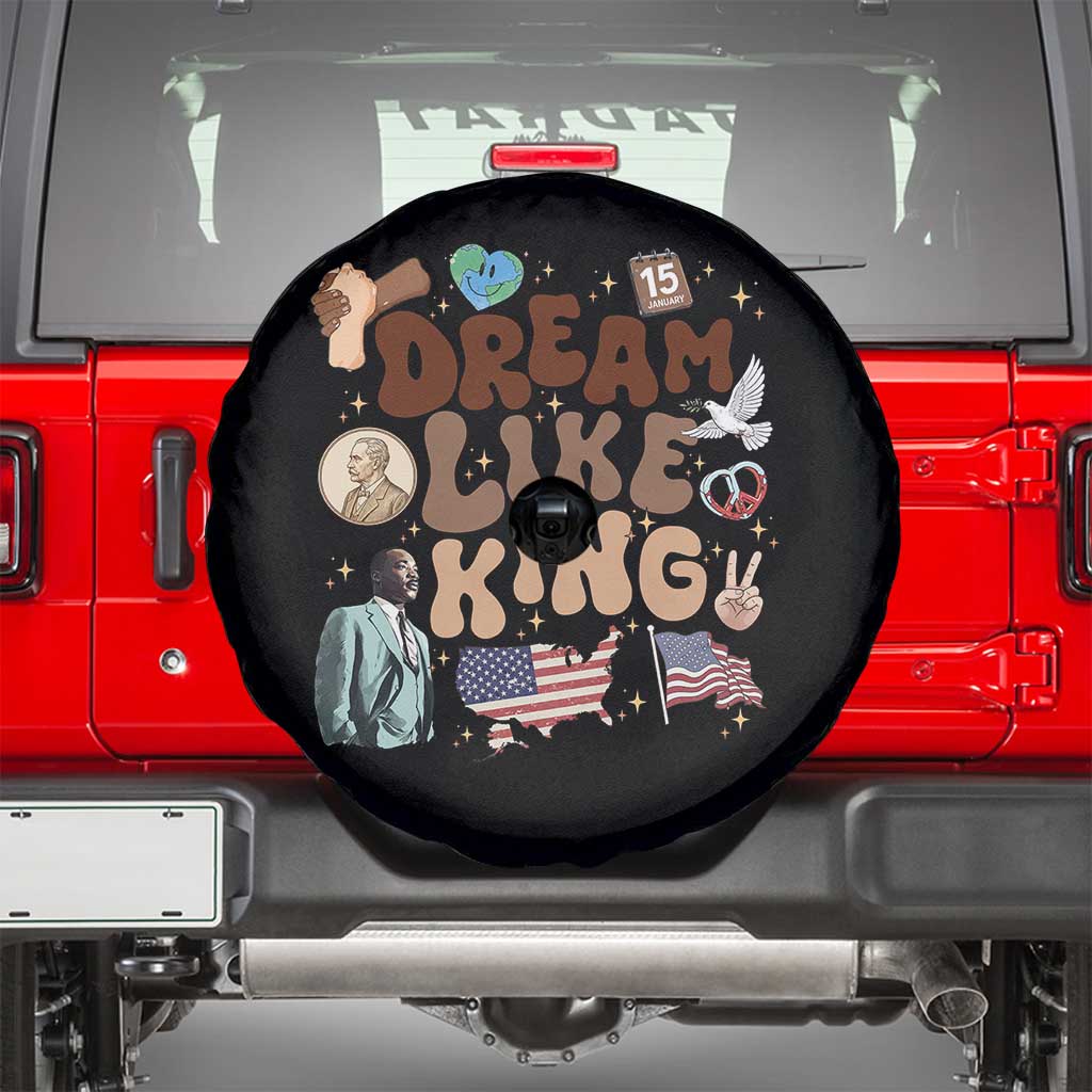 Martin Luther King Jr Spare Tire Cover Black History Melanin African American TS14 Black Print Your Wear