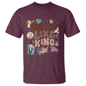 Martin Luther King Jr T Shirt Black History Melanin African American TS14 Maroon Print Your Wear