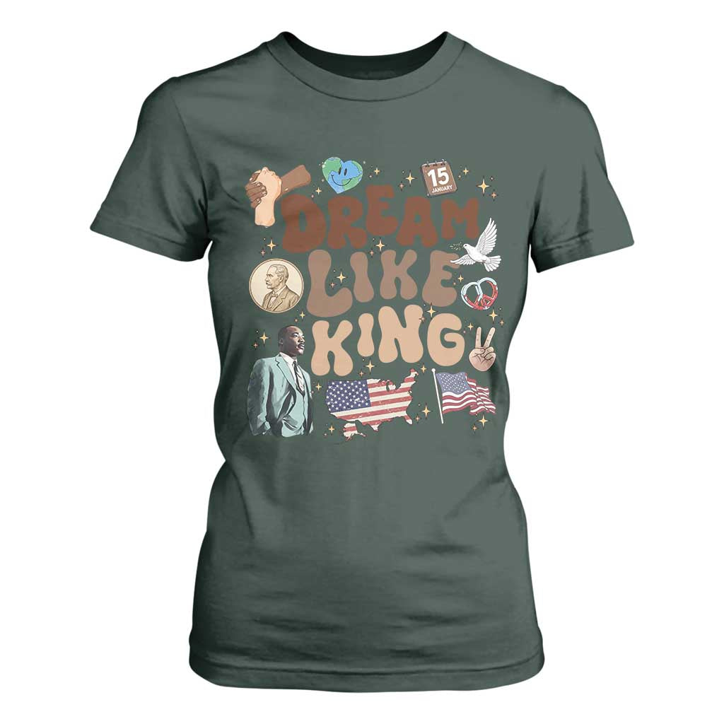 Martin Luther King Jr T Shirt For Women Black History Melanin African American TS14 Dark Forest Green Print Your Wear