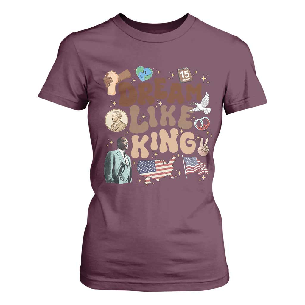 Martin Luther King Jr T Shirt For Women Black History Melanin African American TS14 Maroon Print Your Wear