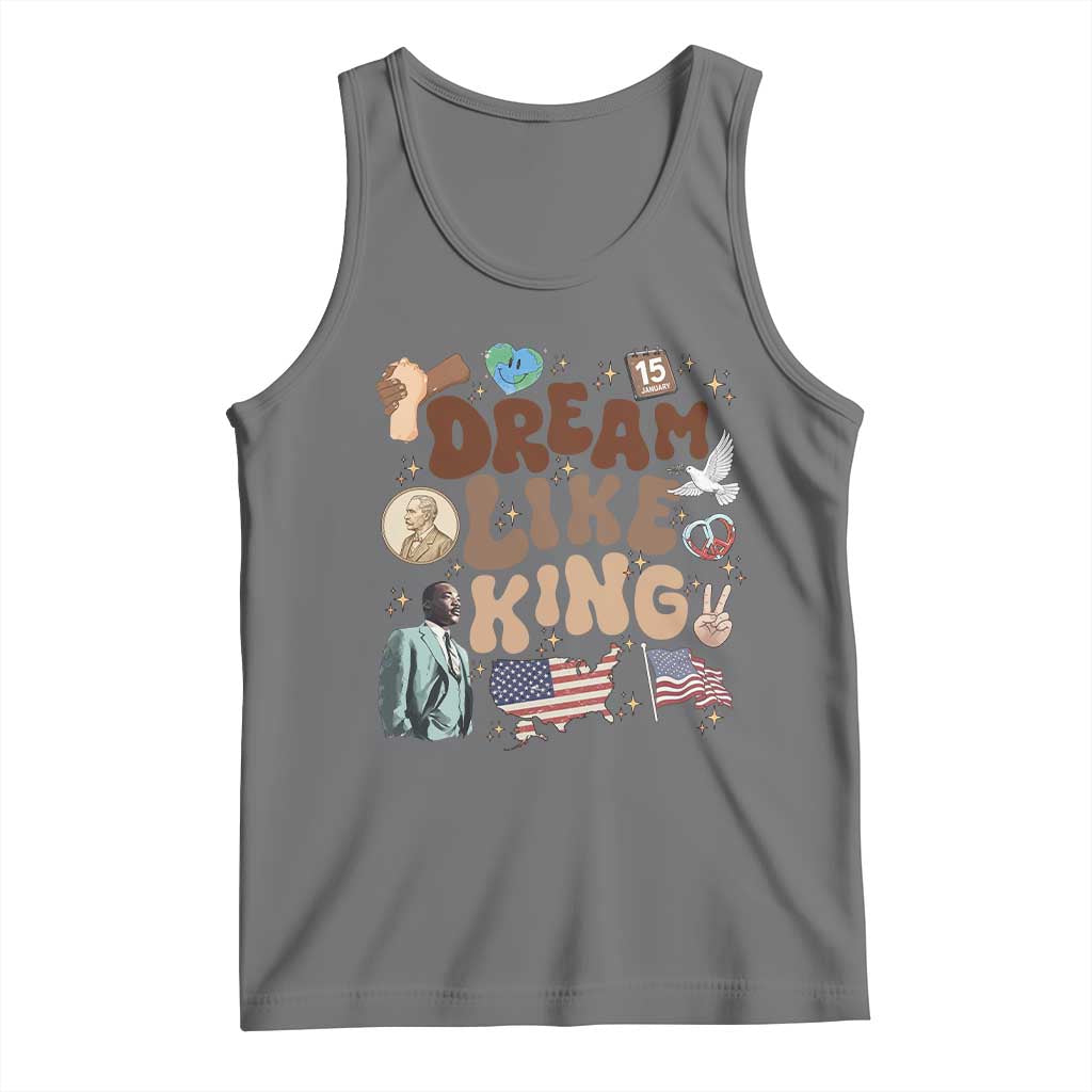 Martin Luther King Jr Tank Top Black History Melanin African American TS14 Black Heather Print Your Wear