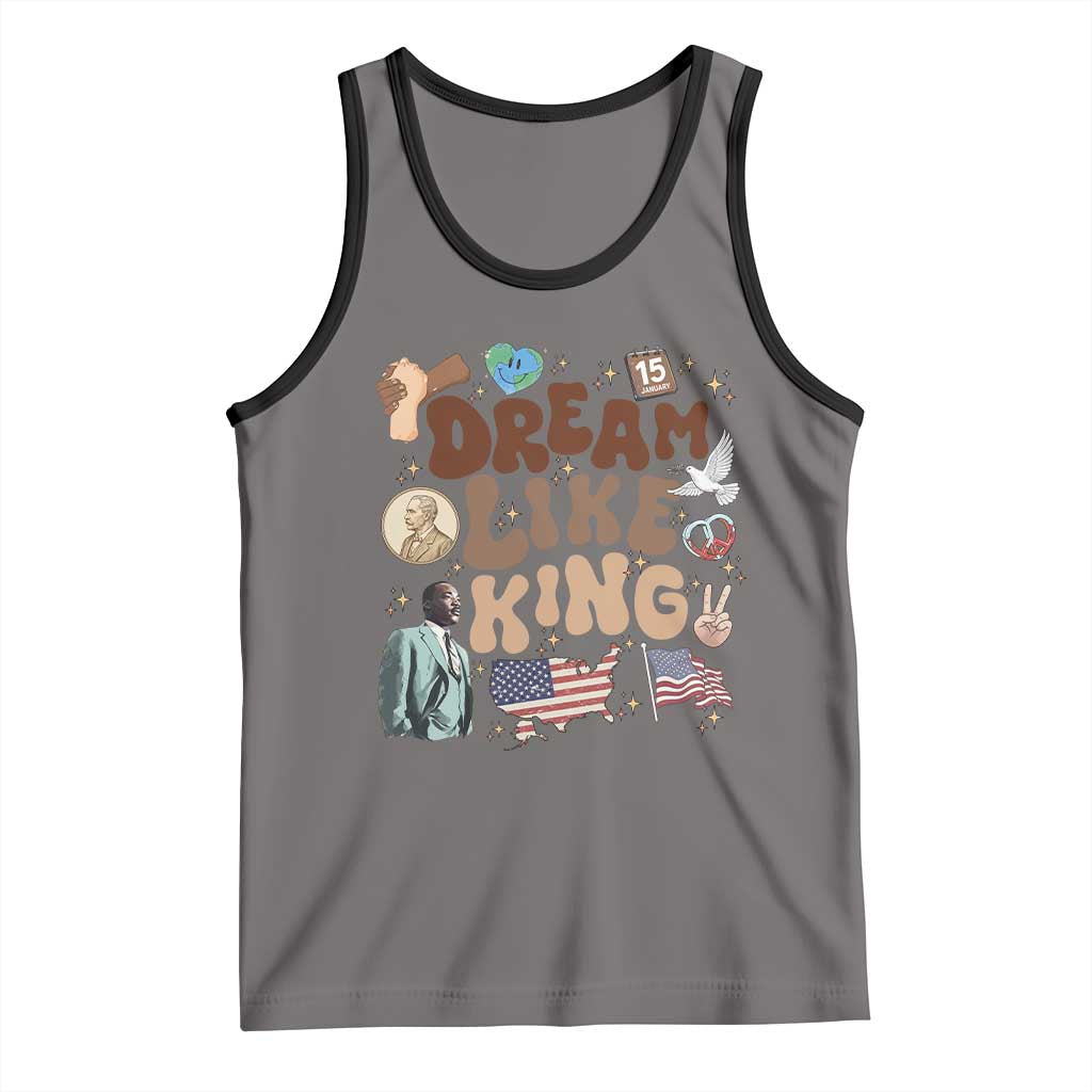 Martin Luther King Jr Tank Top Black History Melanin African American TS14 Deep Heather Black Print Your Wear