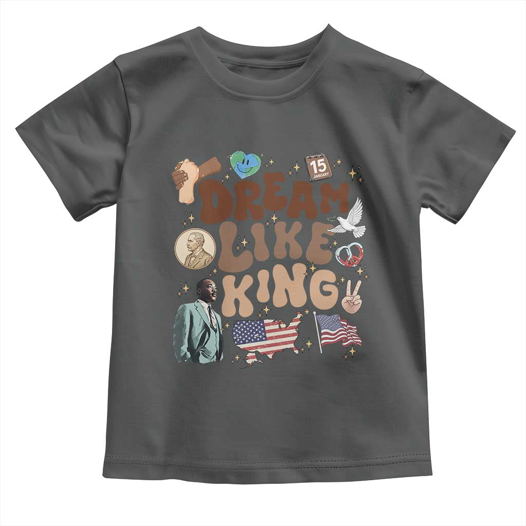 Martin Luther King Jr Toddler T Shirt Black History Melanin African American TS14 Dark Heather Print Your Wear