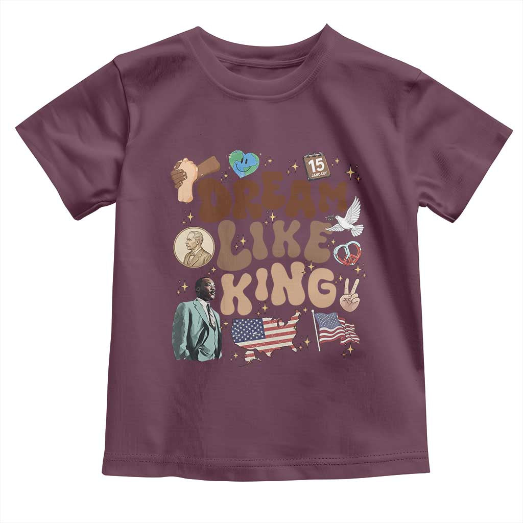 Martin Luther King Jr Toddler T Shirt Black History Melanin African American TS14 Maroon Print Your Wear