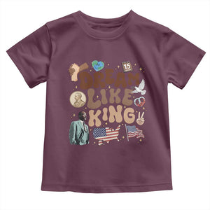 Martin Luther King Jr Toddler T Shirt Black History Melanin African American TS14 Maroon Print Your Wear