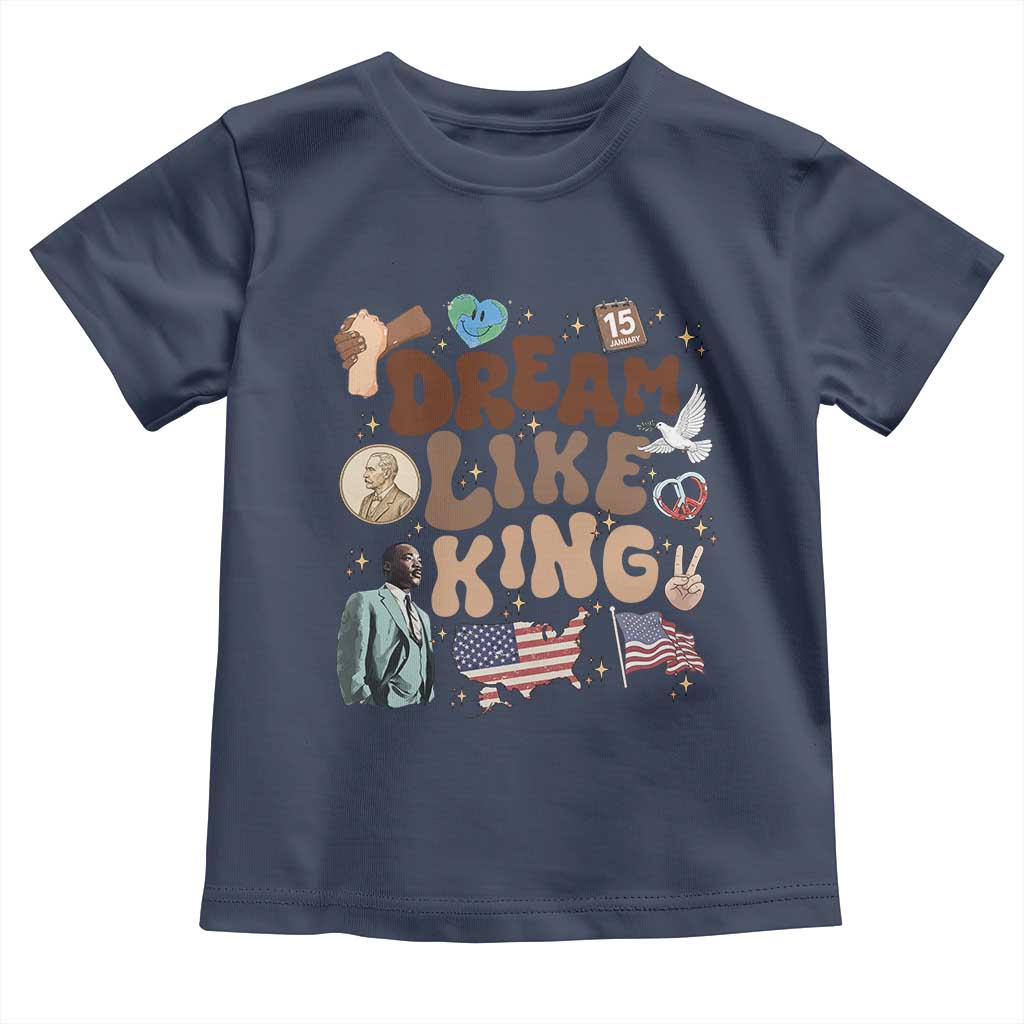 Martin Luther King Jr Toddler T Shirt Black History Melanin African American TS14 Navy Print Your Wear