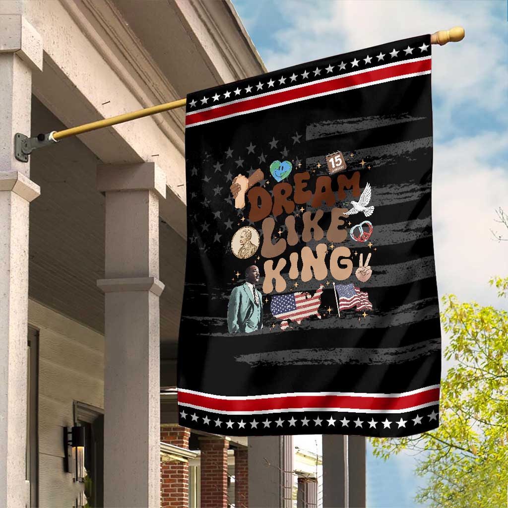 Martin Luther King Jr Garden Flag Black History Melanin African American TS14 Distressed Black Red Print Your Wear