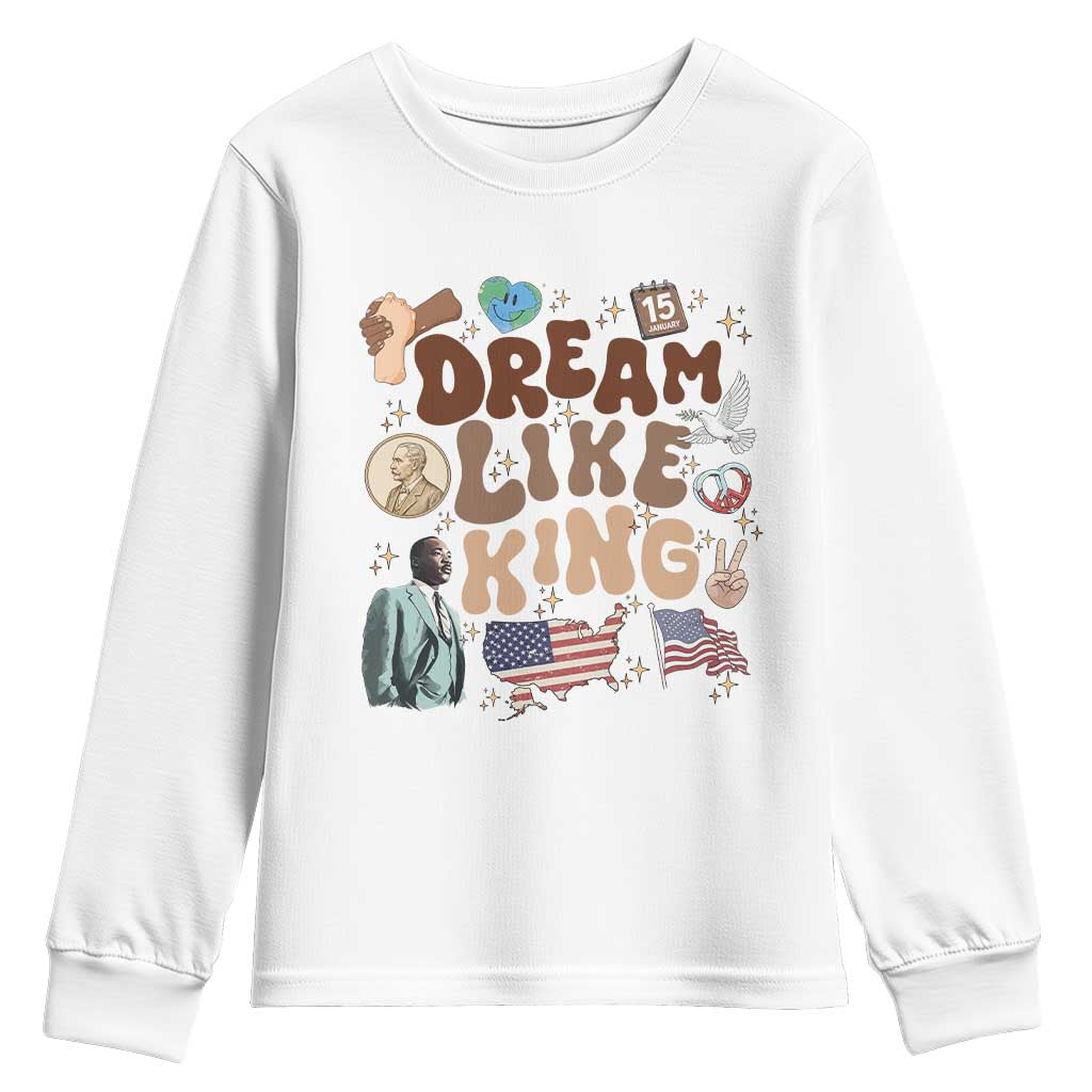 Martin Luther King Jr Youth Sweatshirt Black History Melanin African American TS14 White Print Your Wear