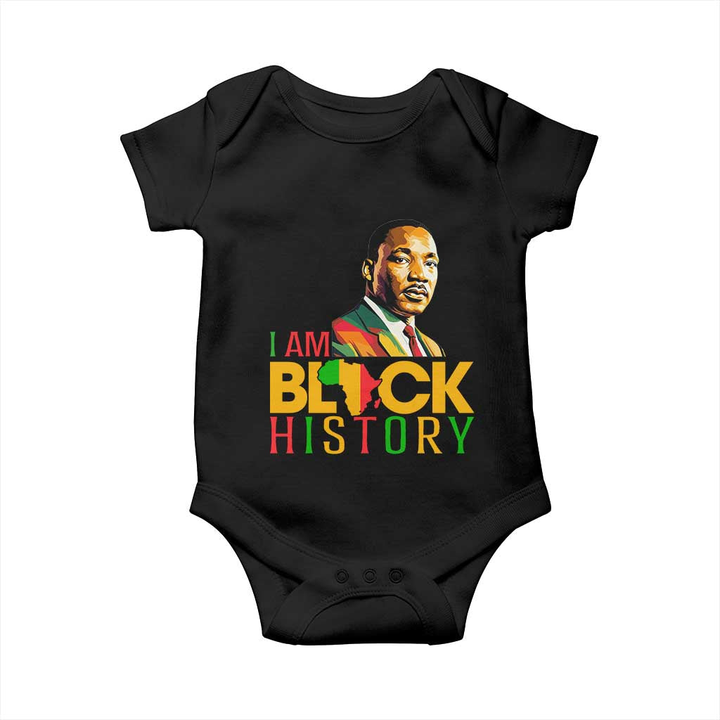 I Am Black History Baby Onesie Martin Luther Jr King African American Pride TS14 Black Print Your Wear