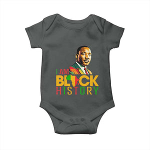 I Am Black History Baby Onesie Martin Luther Jr King African American Pride TS14 Dark Heather Print Your Wear