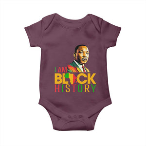 I Am Black History Baby Onesie Martin Luther Jr King African American Pride TS14 Maroon Print Your Wear