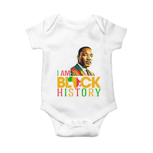 I Am Black History Baby Onesie Martin Luther Jr King African American Pride TS14 White Print Your Wear