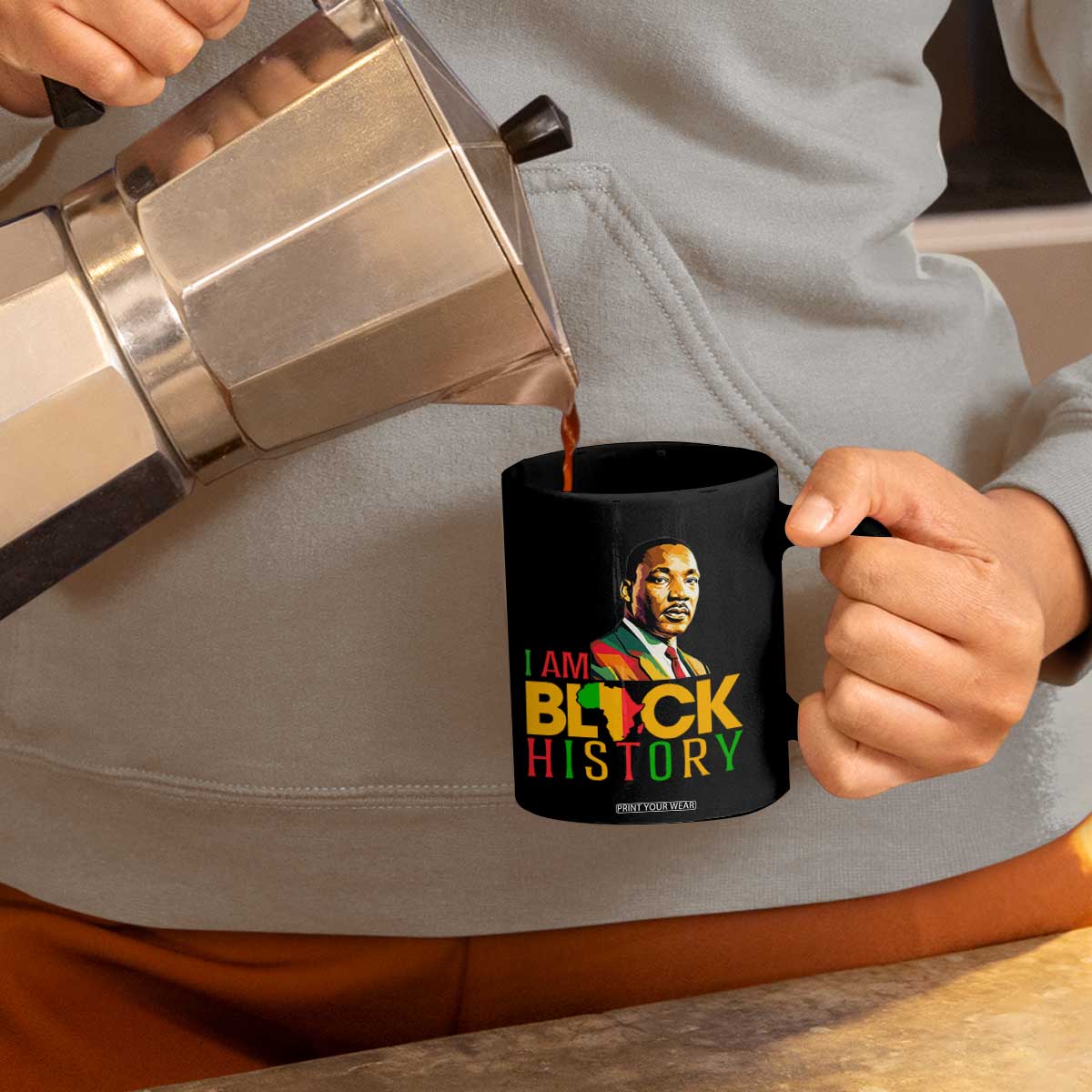 I Am Black History Coffee Mug Martin Luther Jr King African American Pride TS14 Print Your Wear