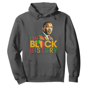 I Am Black History Hoodie Martin Luther Jr King African American Pride TS14 Dark Heather Print Your Wear