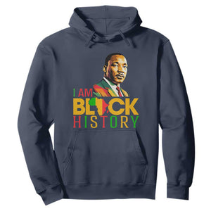 I Am Black History Hoodie Martin Luther Jr King African American Pride TS14 Navy Print Your Wear