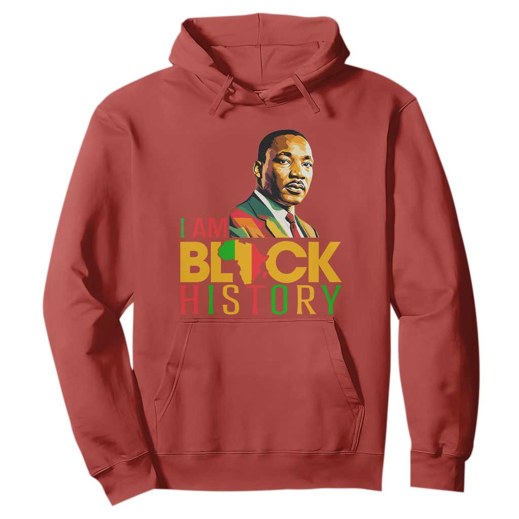 I Am Black History Hoodie Martin Luther Jr King African American Pride TS14 Red Print Your Wear