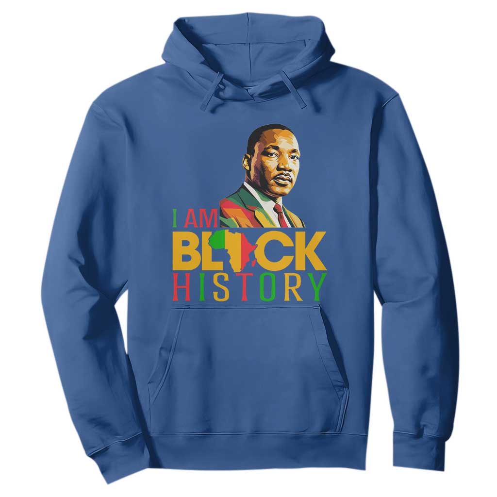 I Am Black History Hoodie Martin Luther Jr King African American Pride TS14 Royal Blue Print Your Wear